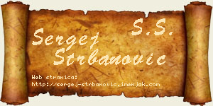 Sergej Štrbanović vizit kartica